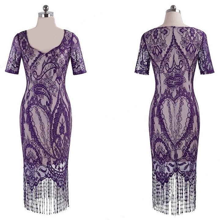 VESTIDO RENDA COM FRANJAS - PODEROSA SHOP