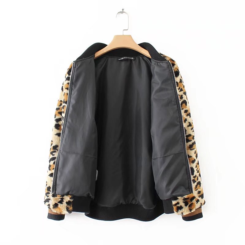 Jaqueta Bomber Pelugem Leopardo
