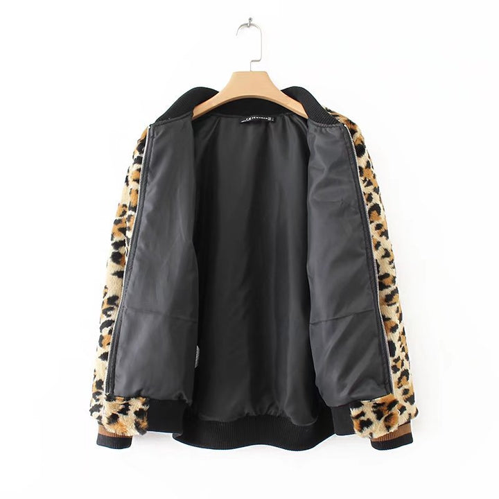 Jaqueta Bomber Pelugem Leopardo