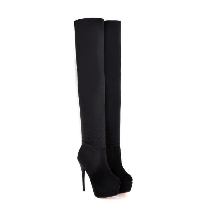 Bota Suede Salto Fino