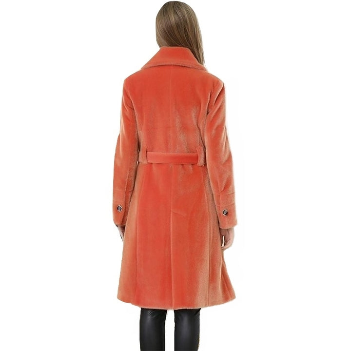 Trench Coat Duplo Abotoamento Laranja