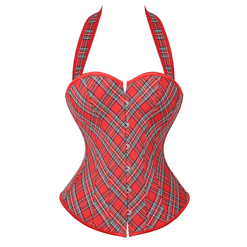 Corset Com Alça Estampa Xadrez