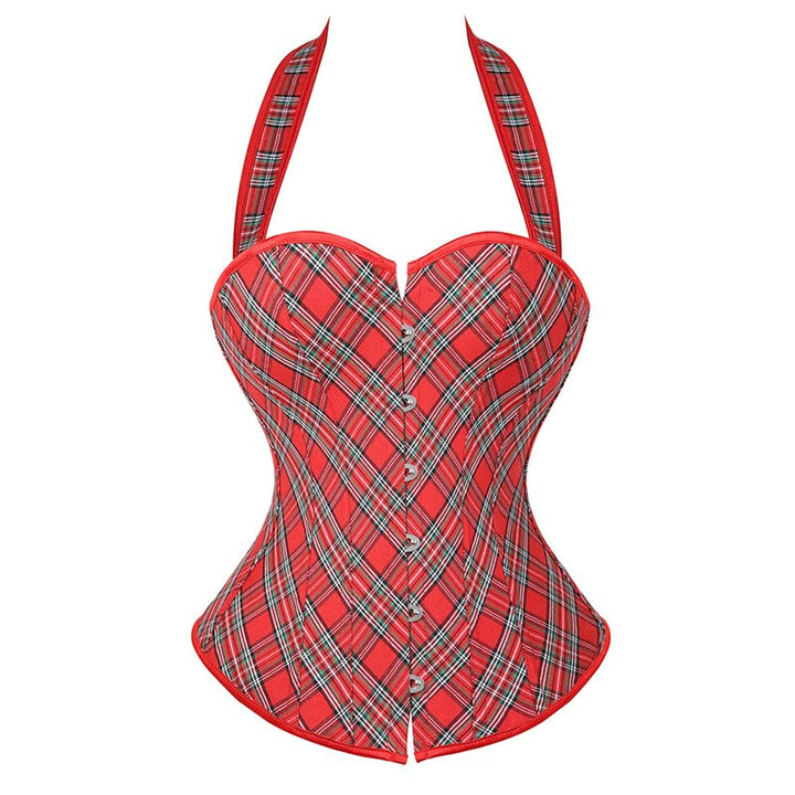 Corset Com Alça Estampa Xadrez