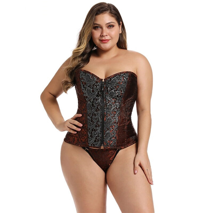 Corset Overbust Plus Size Floral
