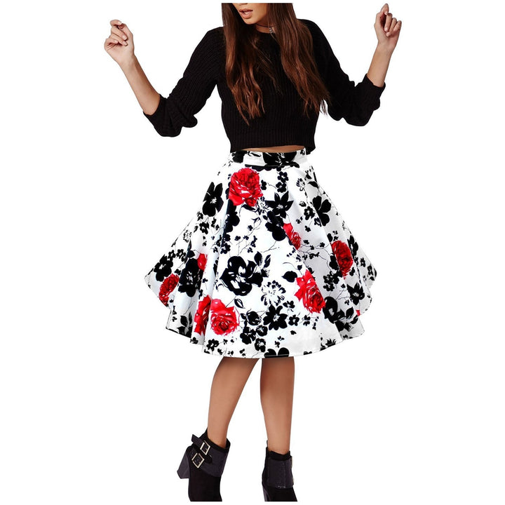 Saia Midi Rodada Floral