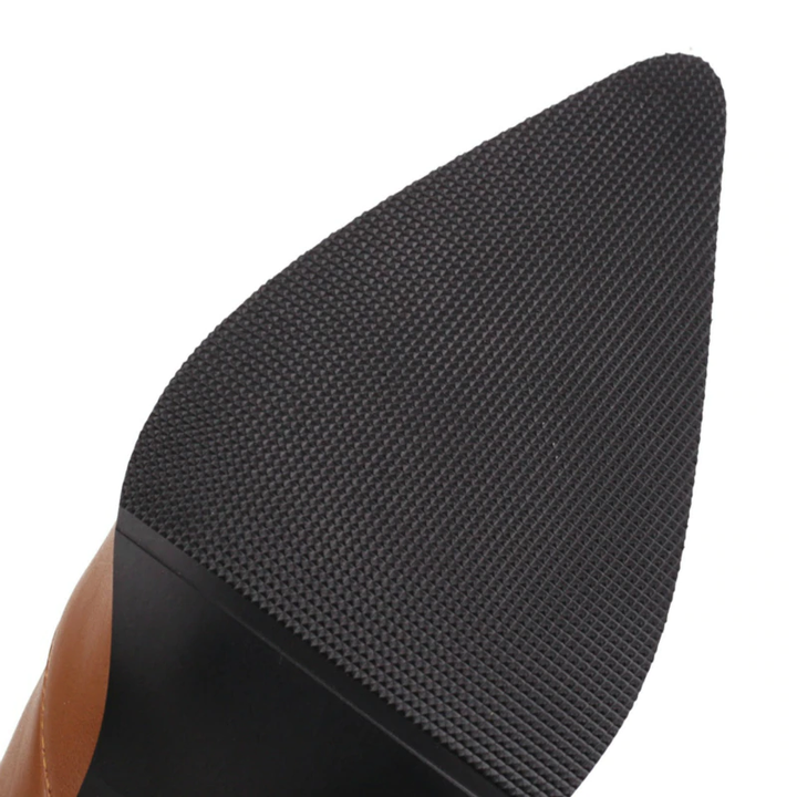 Bota Over The Knee Bico Fino Salto Flare