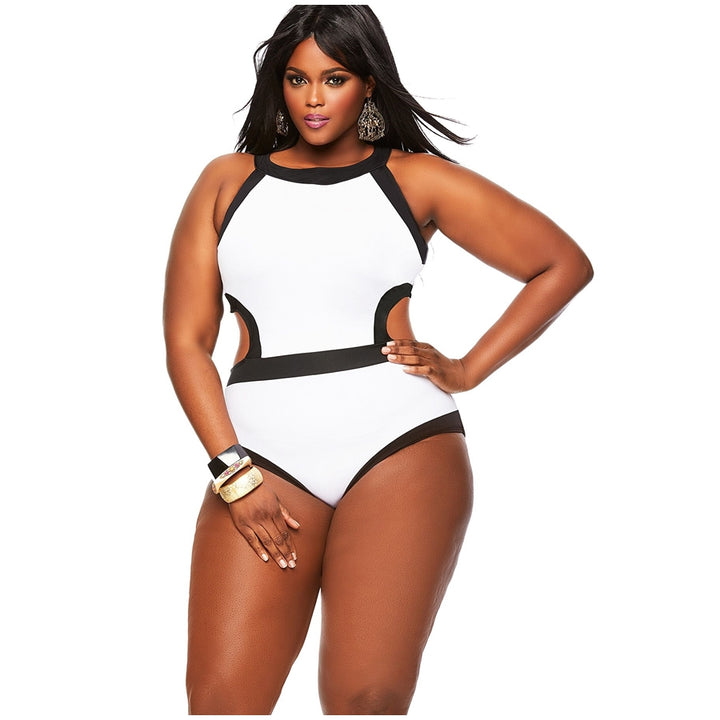 Maiô Plus Size Preto e Branco