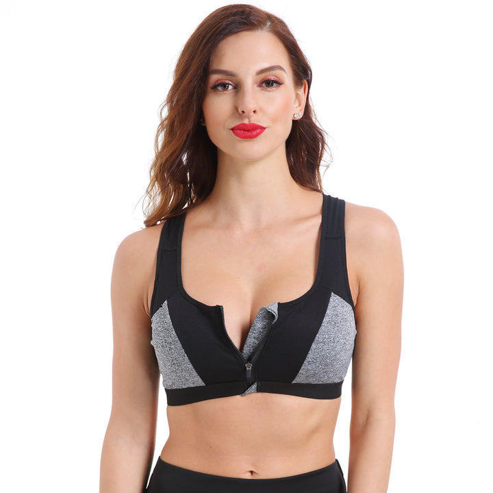 Top Fitness Com Zíper Frontal