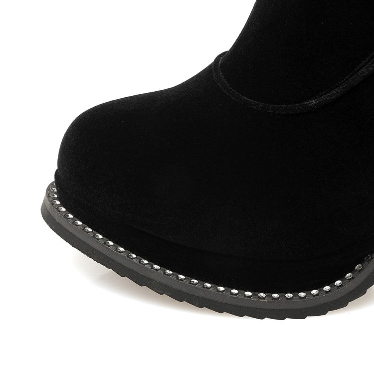 Bota Cano Alto Pelúcia Preta