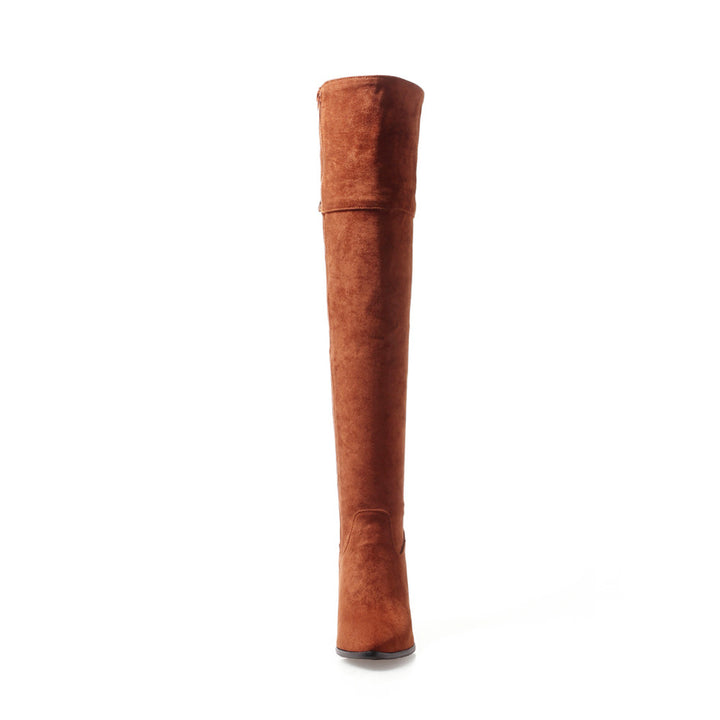 Bota Over The Knee Nobuck Salto Flare