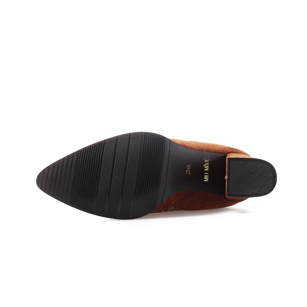 Bota Over The Knee Nobuck Salto Flare