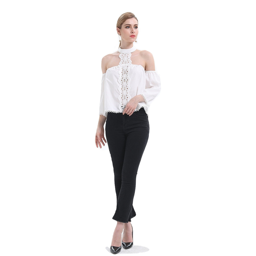 Blusa Ombro Vazado Com Renda