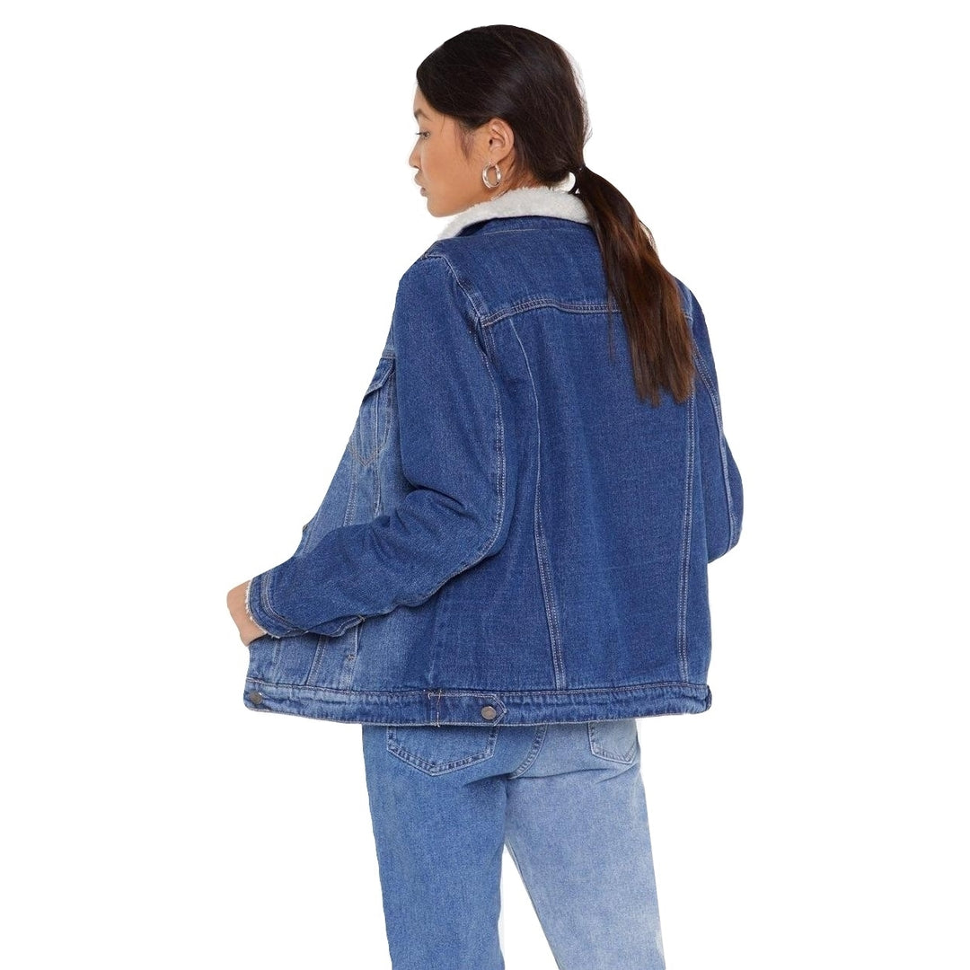Jaqueta Jeans Feminina Forrada Pelos