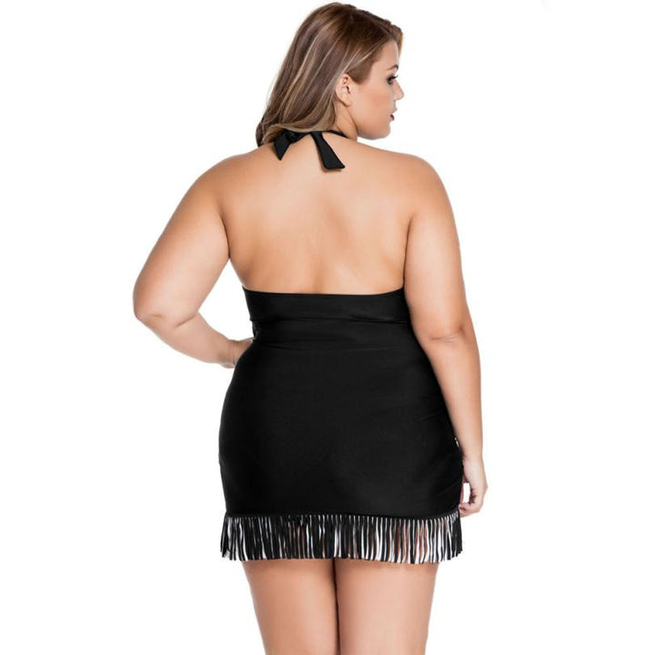 Maiô Plus Size Saia Com Franjas