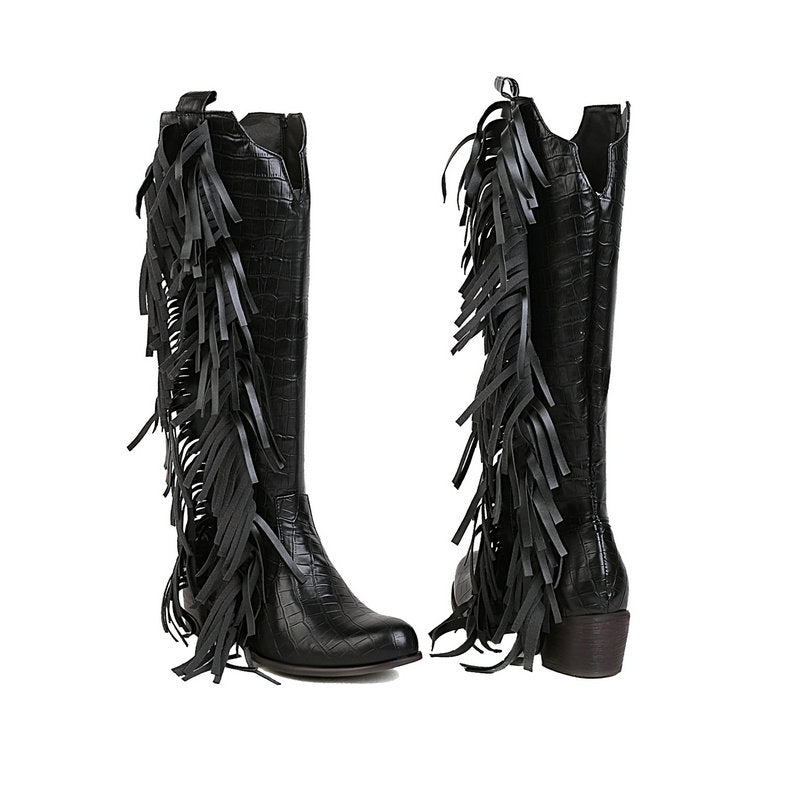 Bota Montaria Crocodilo Com Franjas