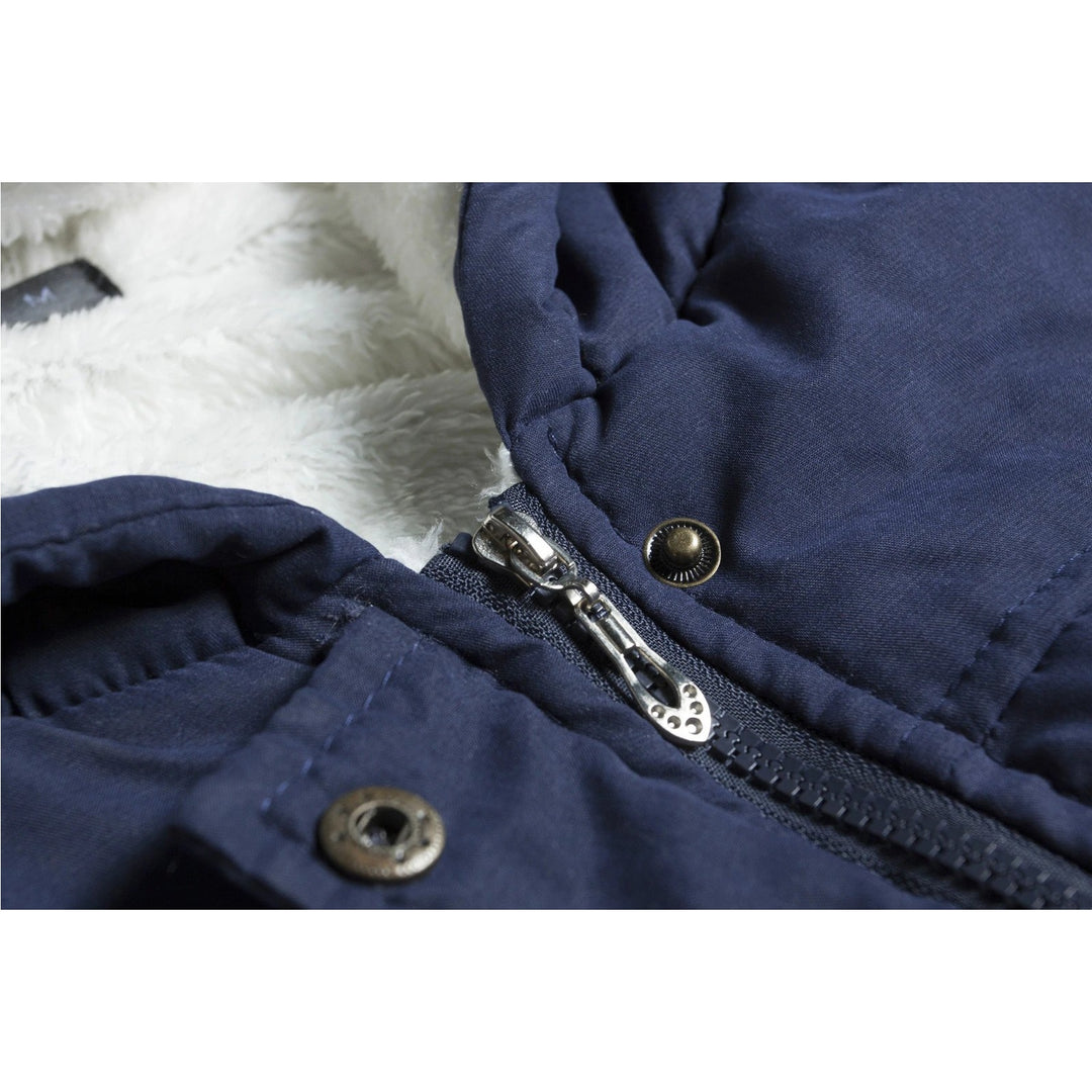 Parka Forro Pelos Azul Marinho
