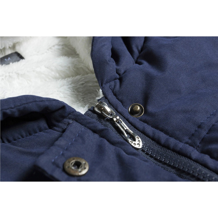 Parka Forro Pelos Azul Marinho