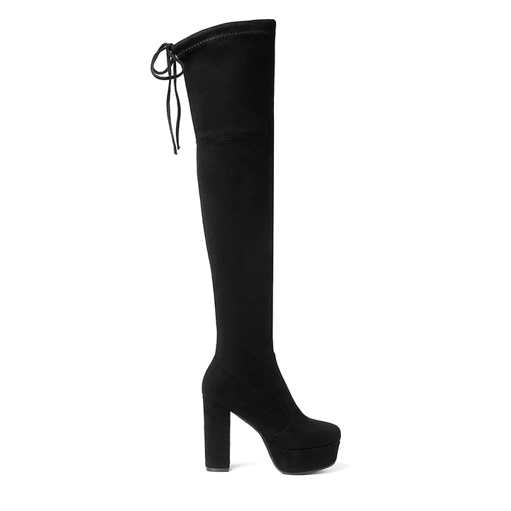 Bota Salto Grosso Over The Knee Suede