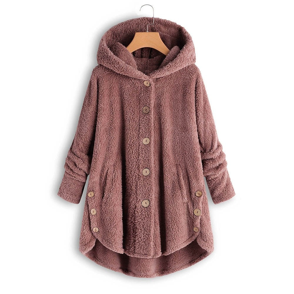 Casaco Plus Size Peluciado Capuz