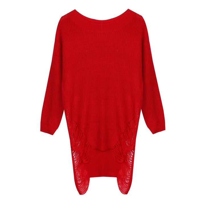 Suéter Tricot Alongado Destroyed