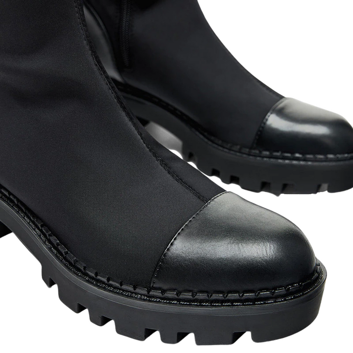 Bota Over The Knee Tratorada Preta