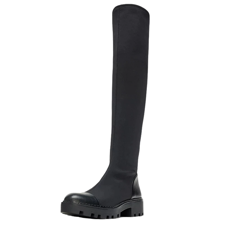 Bota Over The Knee Tratorada Preta