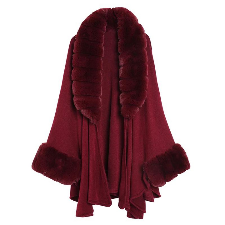Casaco Poncho Gola Pelos