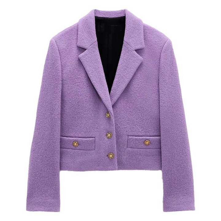 Blazer Curto Alfaiataria Lilás