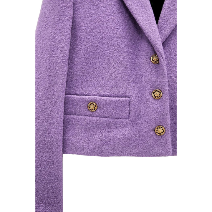 Blazer Curto Alfaiataria Lilás