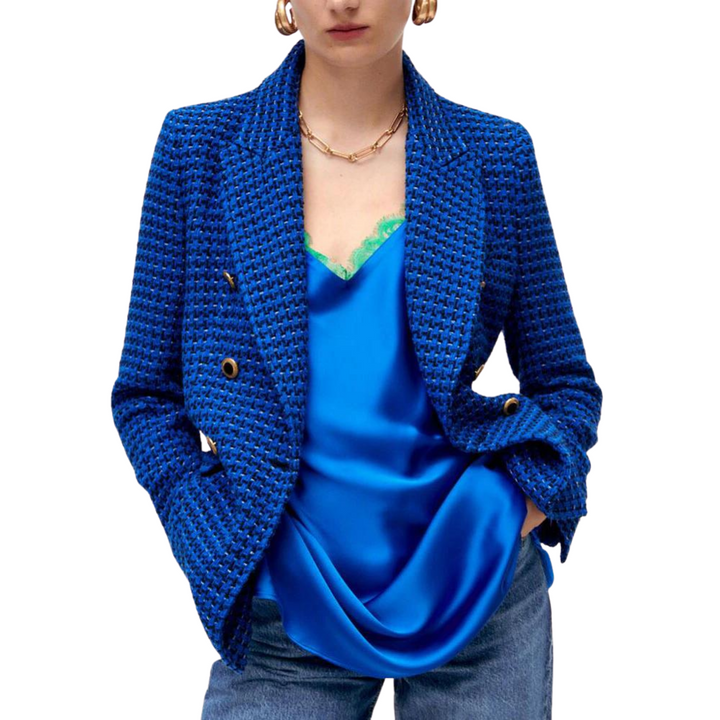 Blazer Alfaiataria Botões Azul