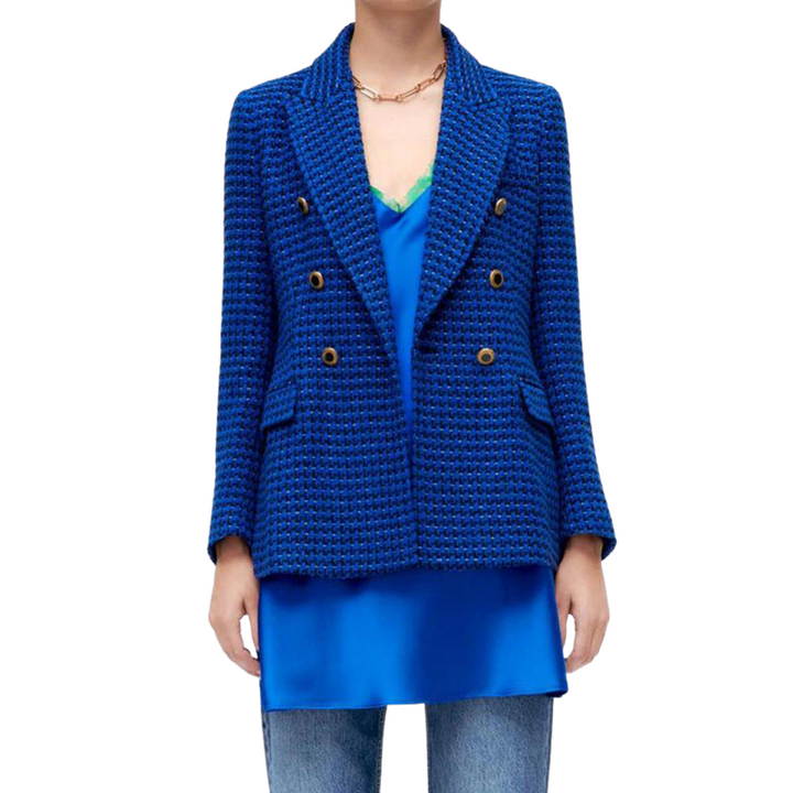 Blazer Alfaiataria Botões Azul