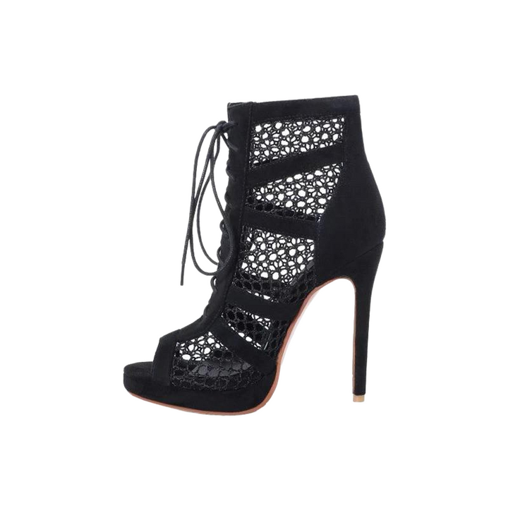 Open Boot Suede Com Detalhe Vazado
