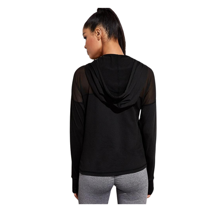 Blusa Detalhe Transparente com Capuz
