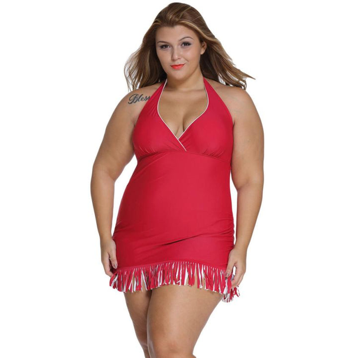 Maiô Plus Size Saia Com Franjas