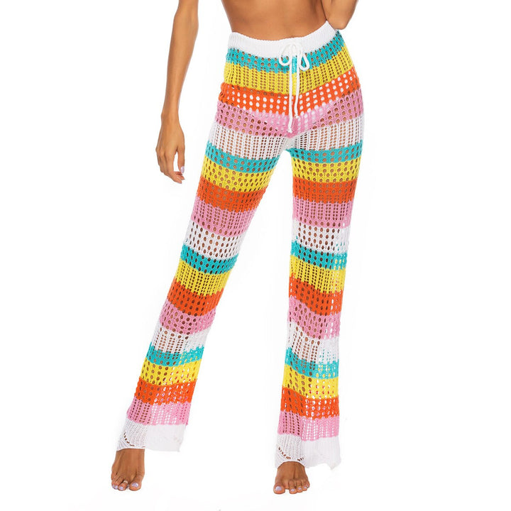 Saída de Praia Calça Tricot Multicor