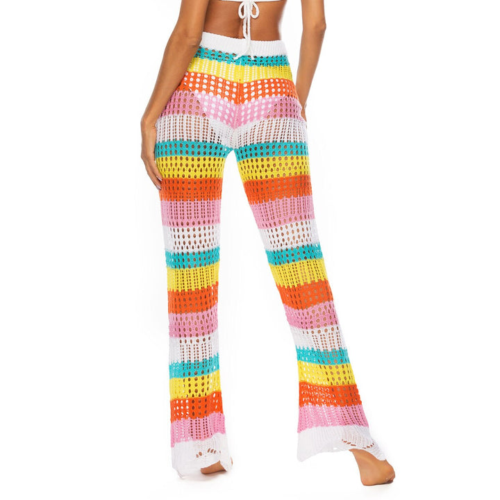 Saída de Praia Calça Tricot Multicor