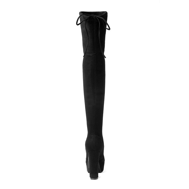Bota Salto Grosso Over The Knee Suede