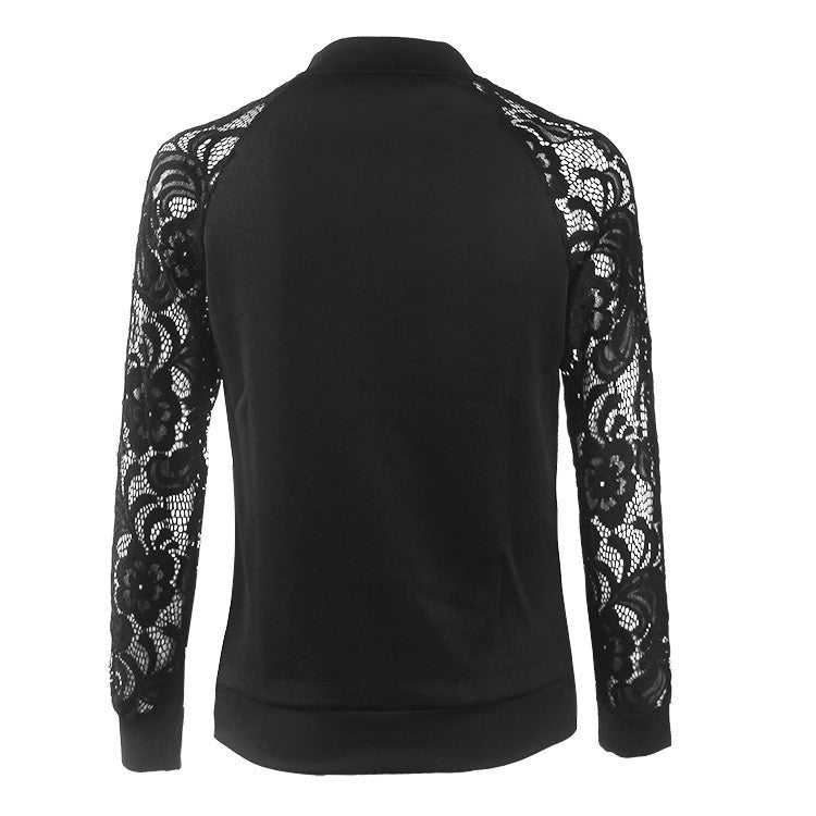 JAQUETA BOMBER MANGA RENDA - PODEROSA SHOP