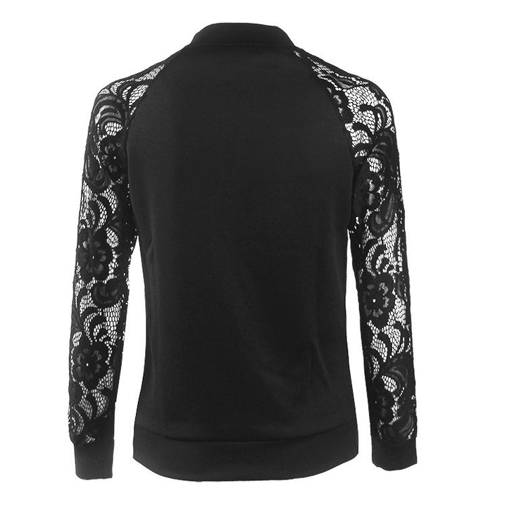 JAQUETA BOMBER MANGA RENDA - PODEROSA SHOP