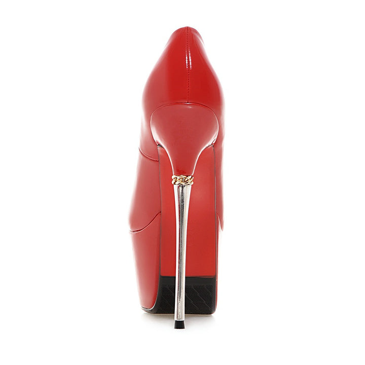 SCARPIN SALTO PRATA VERNIZ - PODEROSA SHOP