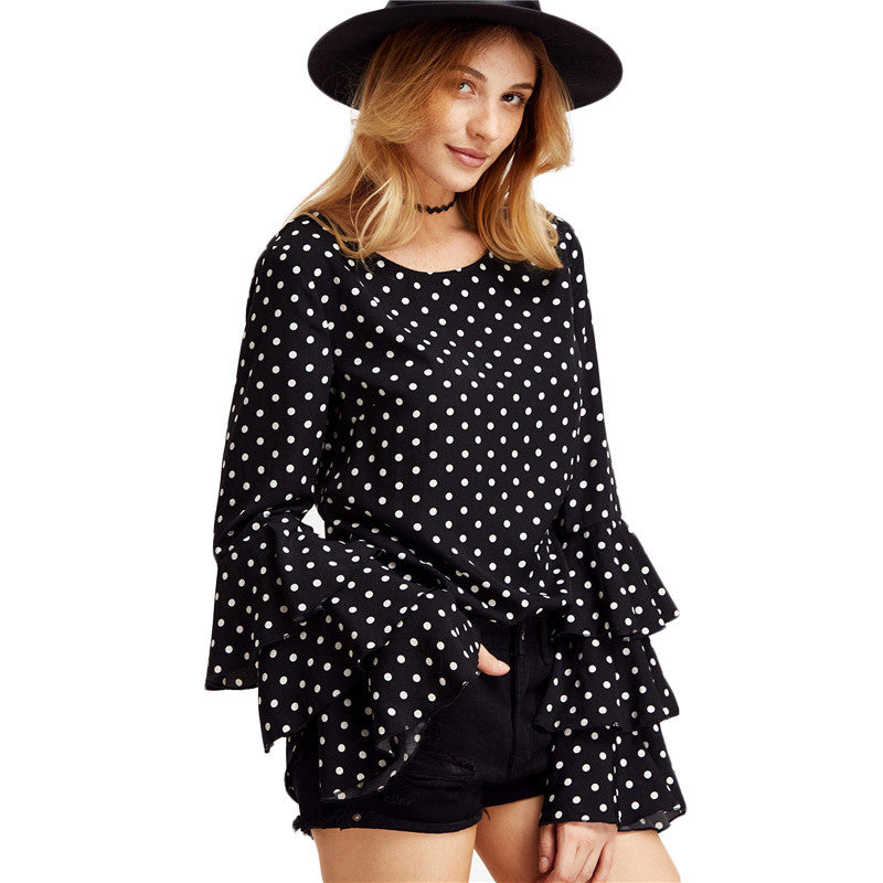 BLUSA POÁ MANGA BOCA DE SINO - PODEROSA SHOP