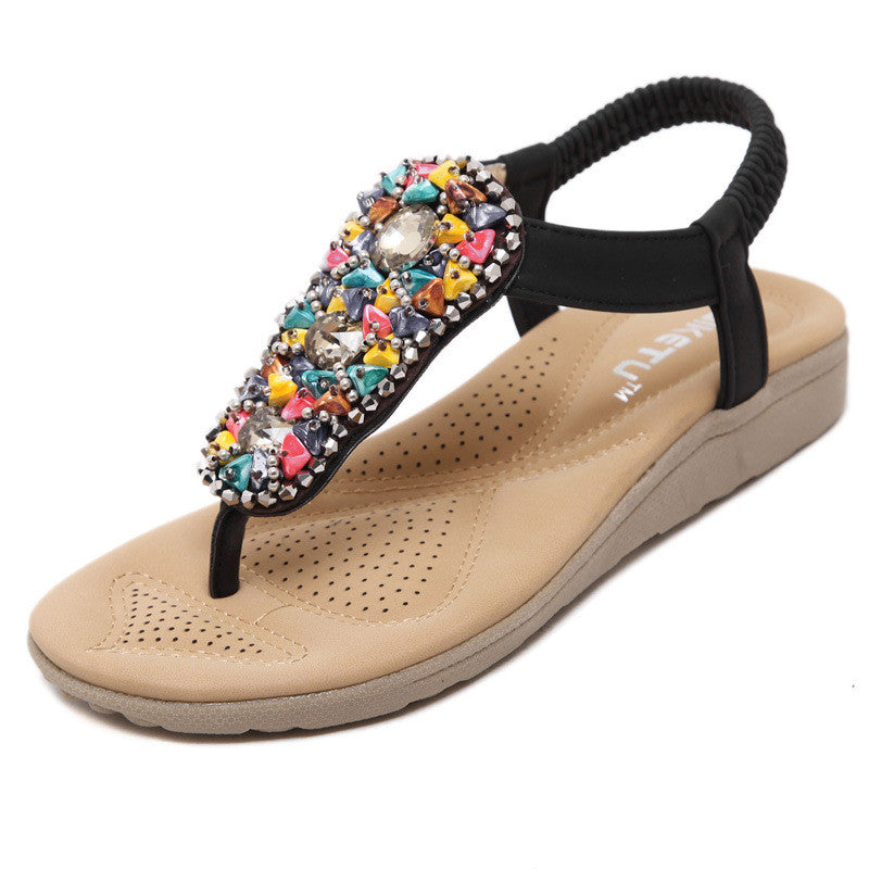 SANDÁLIA CONFORT COM PEDRARIAS - PODEROSA SHOP
