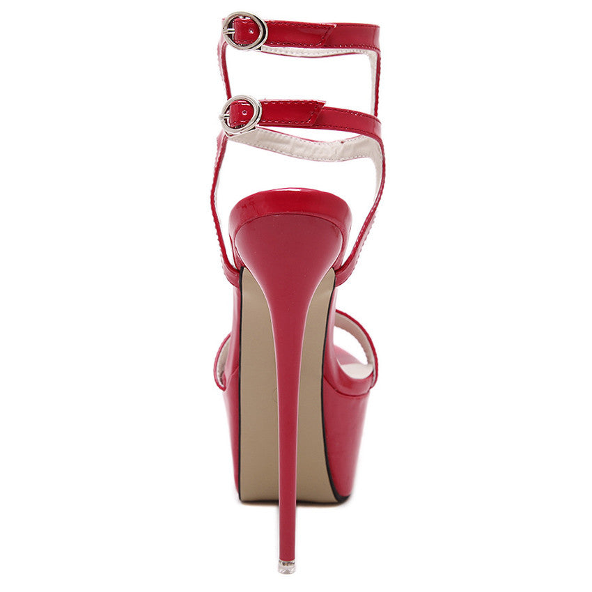 SANDÁLIA FEMININA GLADIADORA VERNIZ - PODEROSA SHOP