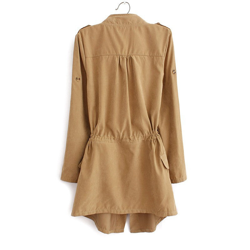 CASACO FEMININO COM ELÁSTICO NA CINTURA - PODEROSA SHOP