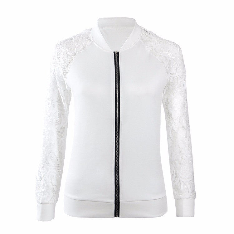 JAQUETA BOMBER MANGA RENDA - PODEROSA SHOP
