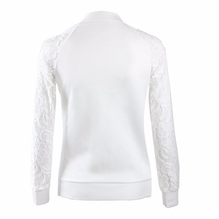 JAQUETA BOMBER MANGA RENDA - PODEROSA SHOP