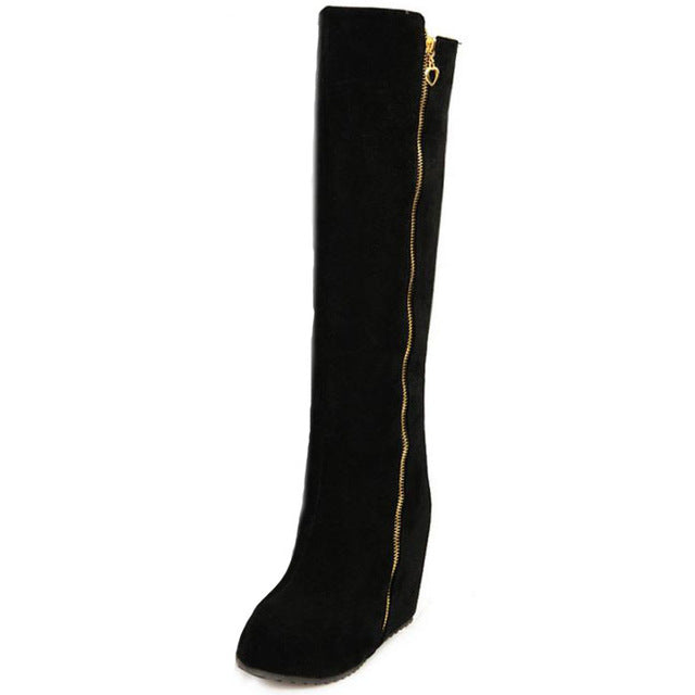 BOTA OVER THE KNEE DETALHE ZÍPER - PODEROSA SHOP