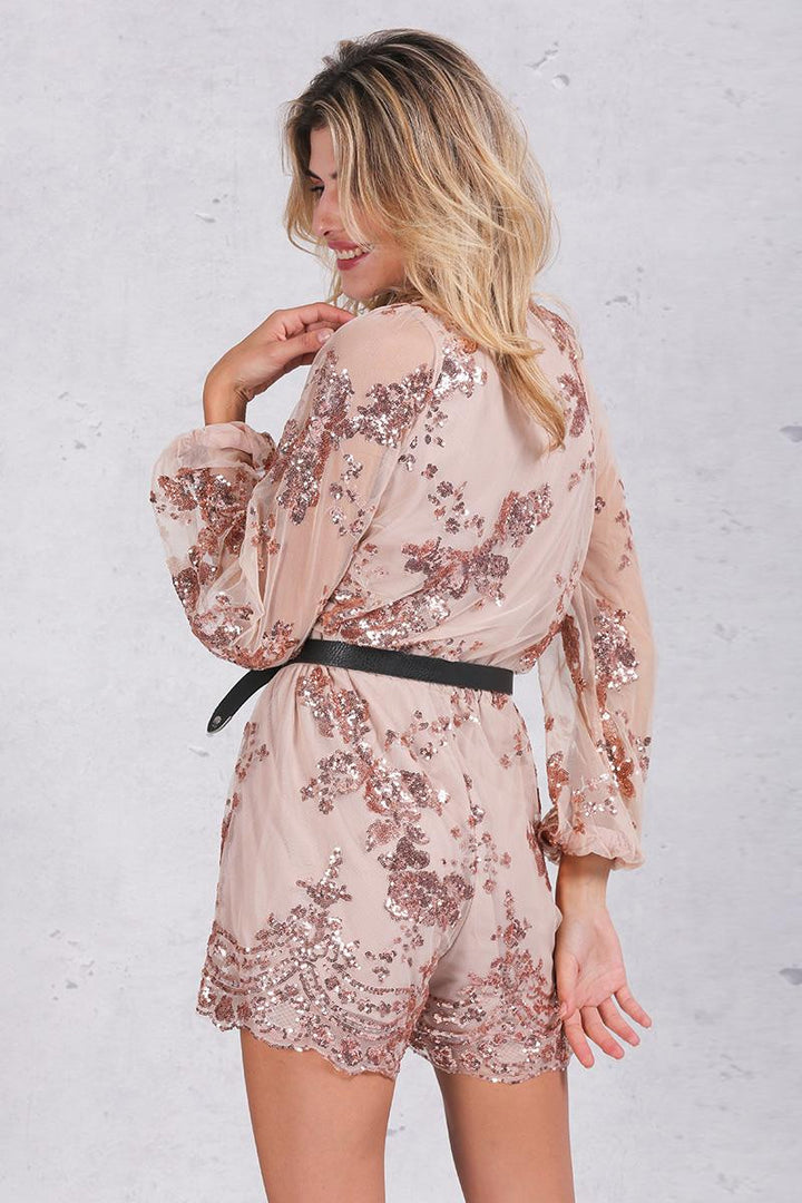 MACAQUINHO DE CHIFFON COM LANTEJOULAS - PODEROSA SHOP