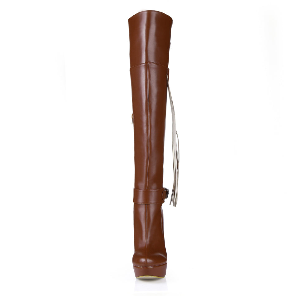 BOTA OVER THE KNEE DETALHE FRANJAS - PODEROSA SHOP