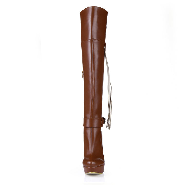 BOTA OVER THE KNEE DETALHE FRANJAS - PODEROSA SHOP